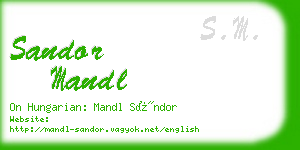 sandor mandl business card